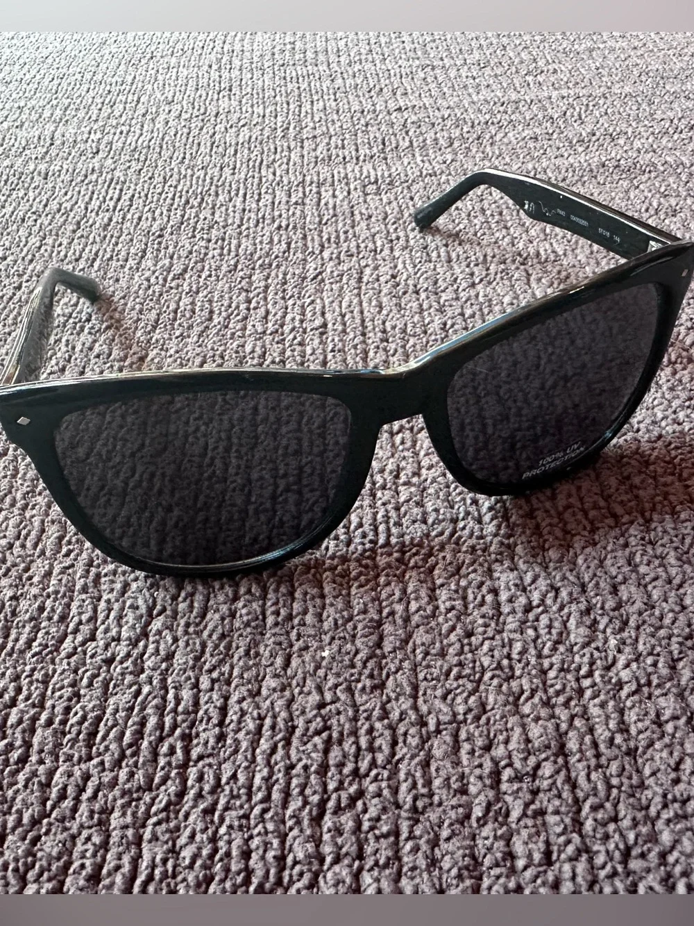 Fossil FM43 Black Square Sunglasses 57-18-144 100% UV Protection